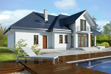  Projekt domu Dijon V DCP234d (WOB1639) - projekt domu parterowego z poddaszem - Zdjęcie 7