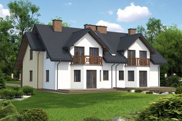  Projekt domu Sorrento Termo (KRH1418) - projekt domu parterowego z poddaszem - Zdjęcie 2