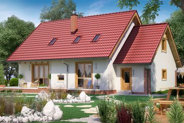  Projekt domu BW-48 (JGC1114) - projekt domu parterowego z poddaszem - Zdjęcie 2