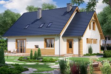  Projekt domu BW-37 wariant 1 z lokalem (JGC1151) - projekt domu parterowego z poddaszem - Zdjęcie 2
