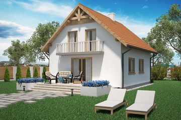  Projekt domu Domek Klonowy ET (030 ET) (SLF1082) - projekt domu parterowego z poddaszem - Zdjęcie 2