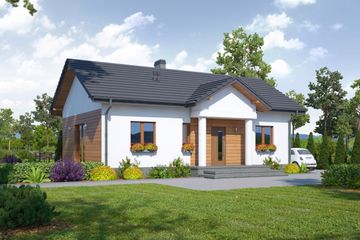  Projekt domu Miłków 7 (KRP2003) - projekt domu parterowego - Zdjęcie 1