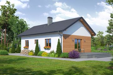  Projekt domu Miłków 7 (KRP2003) - projekt domu parterowego - Zdjęcie 2