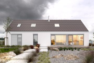  Projekt domu Ekonomiczny 1B (WAW1082) - projekt domu parterowego - Zdjęcie 2