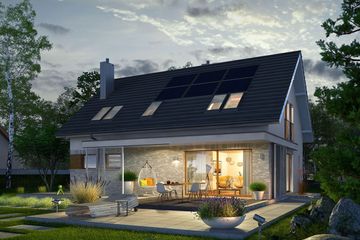 Projekt domu Logan II energo - parterowy z poddaszem dom o powierzchni 139,99 m², dach dwuspadowy - ujęcie 4