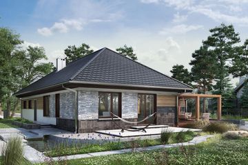  Projekt domu Tymoteusz G2 (1558) (KRD2706) - projekt domu parterowego - Zdjęcie 2