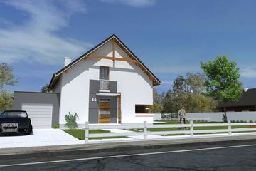  Projekt domu eko Typowy 7 (KKE1007) - projekt domu parterowego z poddaszem - Zdjęcie 1