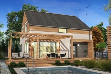  Projekt domu eko Typowy 9 (KKE1009) - projekt domu parterowego z poddaszem - Zdjęcie 3