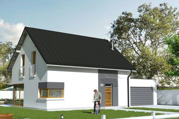  Projekt domu eko Typowy 11 (KKE1011) - projekt domu parterowego z poddaszem - Zdjęcie 1