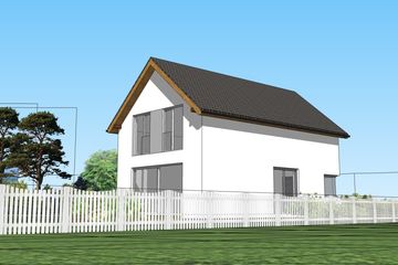  Projekt domu eko Typowy 22 (KKE1022) - projekt domu parterowego z poddaszem - Zdjęcie 2