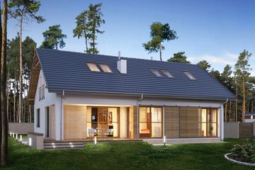  Projekt domu E-185 (WAX1092) - projekt domu parterowego - Zdjęcie 2