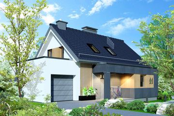  Projekt domu Domidea 60 G - 6 pokojowy (WAC1051) - projekt domu parterowego z poddaszem - Zdjęcie 3