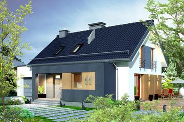  Projekt domu Domidea 60 G - 6 pokojowy (WAC1051) - projekt domu parterowego z poddaszem - Zdjęcie 4