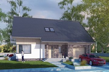  Projekt domu Acceptus I PG1 (SLS1062) - projekt domu parterowego z poddaszem - Zdjęcie 1