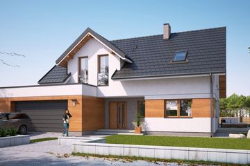  Projekt domu Nobilis I G2 (SLS1068) - projekt domu parterowego z poddaszem - Zdjęcie 1