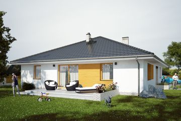  Projekt domu Serus I PG2 (SLS1071) - projekt domu parterowego - Zdjęcie 2