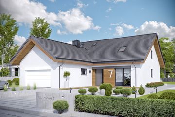  Projekt domu Simon II G2 energo (WRC2656) - projekt domu parterowego z poddaszem - Zdjęcie 2