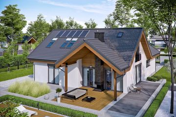  Projekt domu Simon II G2 energo (WRC2656) - projekt domu parterowego z poddaszem - Zdjęcie 3