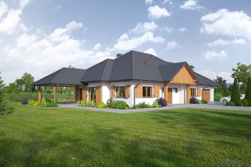  Projekt domu Dęborzyce 5m (KRP2007) - projekt domu parterowego - Zdjęcie 1