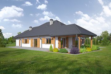  Projekt domu Dęborzyce 5m (KRP2007) - projekt domu parterowego - Zdjęcie 2