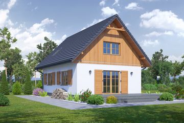  Projekt domu Hoczew bk 11 (KRP2008) - projekt domu parterowego z poddaszem - Zdjęcie 2