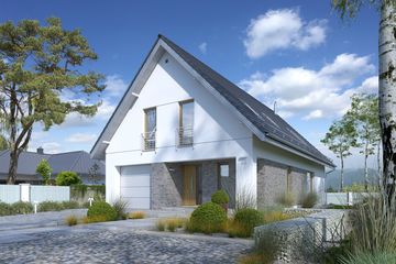  Projekt domu Dostępny 4A (WAW1083) - projekt domu parterowego z poddaszem - Zdjęcie 3