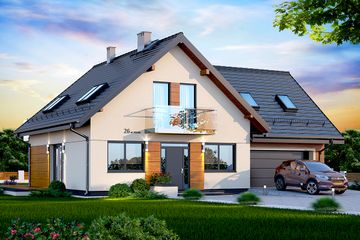  Projekt domu Galilea BIS 2M (WOK1067) - projekt domu parterowego z poddaszem - Zdjęcie 2