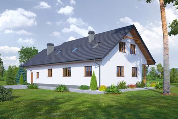  Projekt domu Bolesławice 6 dwst (KRP2009) - projekt domu parterowego z poddaszem - Zdjęcie 2