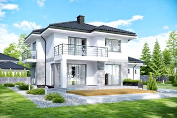  Projekt domu APS 266 + 2G (LUA1377) - projekt domu z pełnym piętrem - Zdjęcie 3