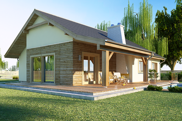  Projekt domu AJR_03_A1 (WOJ1016) - projekt domu parterowego - Zdjęcie 3