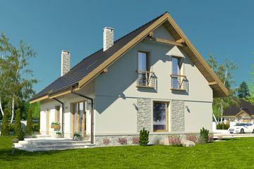  Projekt domu Julia III z garażem 1-st. [A] (WRF1670) - projekt domu parterowego z poddaszem - Zdjęcie 3