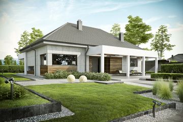 Projekt domu HomeKoncept 39 (KRX1044) - projekt domu parterowego - Zdjęcie 1