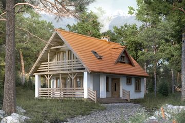  Projekt domu Takt 5 (BSA2095) - projekt domu parterowego z poddaszem - Zdjęcie 1