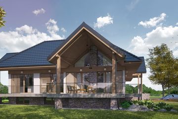  Projekt domu Nimius I PG2 (SLS1076) - projekt domu parterowego z poddaszem - Zdjęcie 2