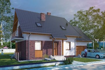  Projekt domu Similis II PG1 (SLS1078) - projekt domu parterowego z poddaszem - Zdjęcie 1