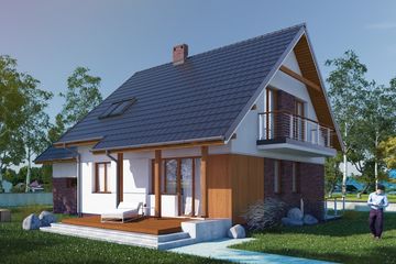  Projekt domu Similis II PG1 (SLS1078) - projekt domu parterowego z poddaszem - Zdjęcie 2