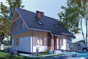  Projekt domu Similis III PG1 (SLS1079) - projekt domu parterowego z poddaszem - Zdjęcie 1