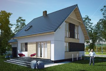  Projekt domu Similis IV PG1 (SLS1080) - projekt domu parterowego z poddaszem - Zdjęcie 2