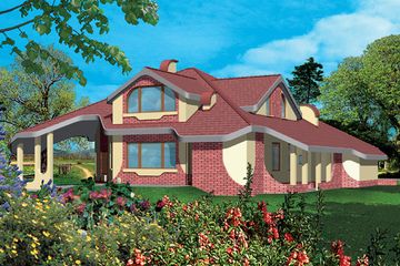  Projekt domu Jaspis 2 (WAL1007) - projekt domu parterowego z poddaszem - Zdjęcie 3