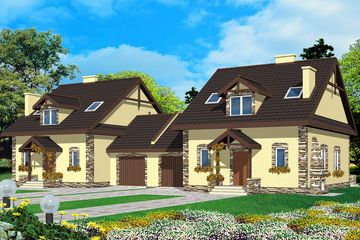 Projekt domu Filip - parterowy z poddaszem dom o powierzchni 134,20 m², dach dwuspadowy - ujęcie 3