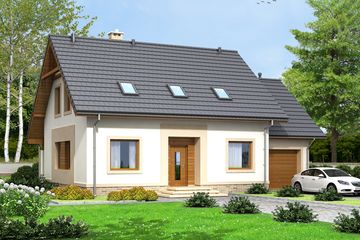  Projekt domu Tamarillo G1 (WOF1095) - projekt domu parterowego z poddaszem - Zdjęcie 1