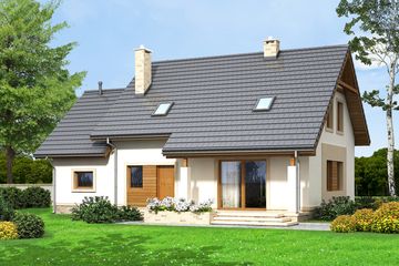  Projekt domu Tamarillo G1 (WOF1095) - projekt domu parterowego z poddaszem - Zdjęcie 2