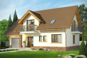  Projekt domu Natura (WRN1361) - projekt domu parterowego z poddaszem - Zdjęcie 1