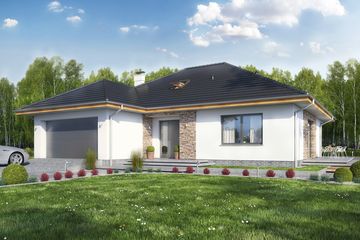  Projekt domu Heros 3 z garażem 2-st. (WRL1024) - projekt domu parterowego - Zdjęcie 2
