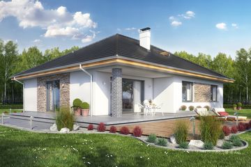  Projekt domu Heros 3 z garażem 2-st. (WRL1024) - projekt domu parterowego - Zdjęcie 1