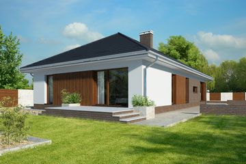  Projekt domu Marsylia DCB122 (WOB1648) - projekt domu parterowego - Zdjęcie 3