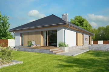  Projekt domu Marsylia DCB122 (WOB1648) - projekt domu parterowego - Zdjęcie 4