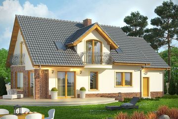  Projekt domu Magnolia (WRN1363) - projekt domu parterowego z poddaszem - Zdjęcie 2