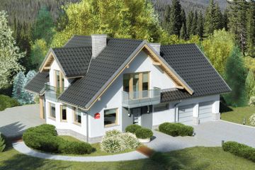  Projekt domu przy Cyprysowej 15 K3 (KRK1167) - projekt domu parterowego z poddaszem - Zdjęcie 1