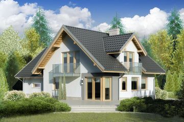  Projekt domu przy Cyprysowej 15 K3 (KRK1167) - projekt domu parterowego z poddaszem - Zdjęcie 2